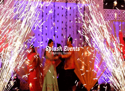 fireworks in destination wedding in rajasthan